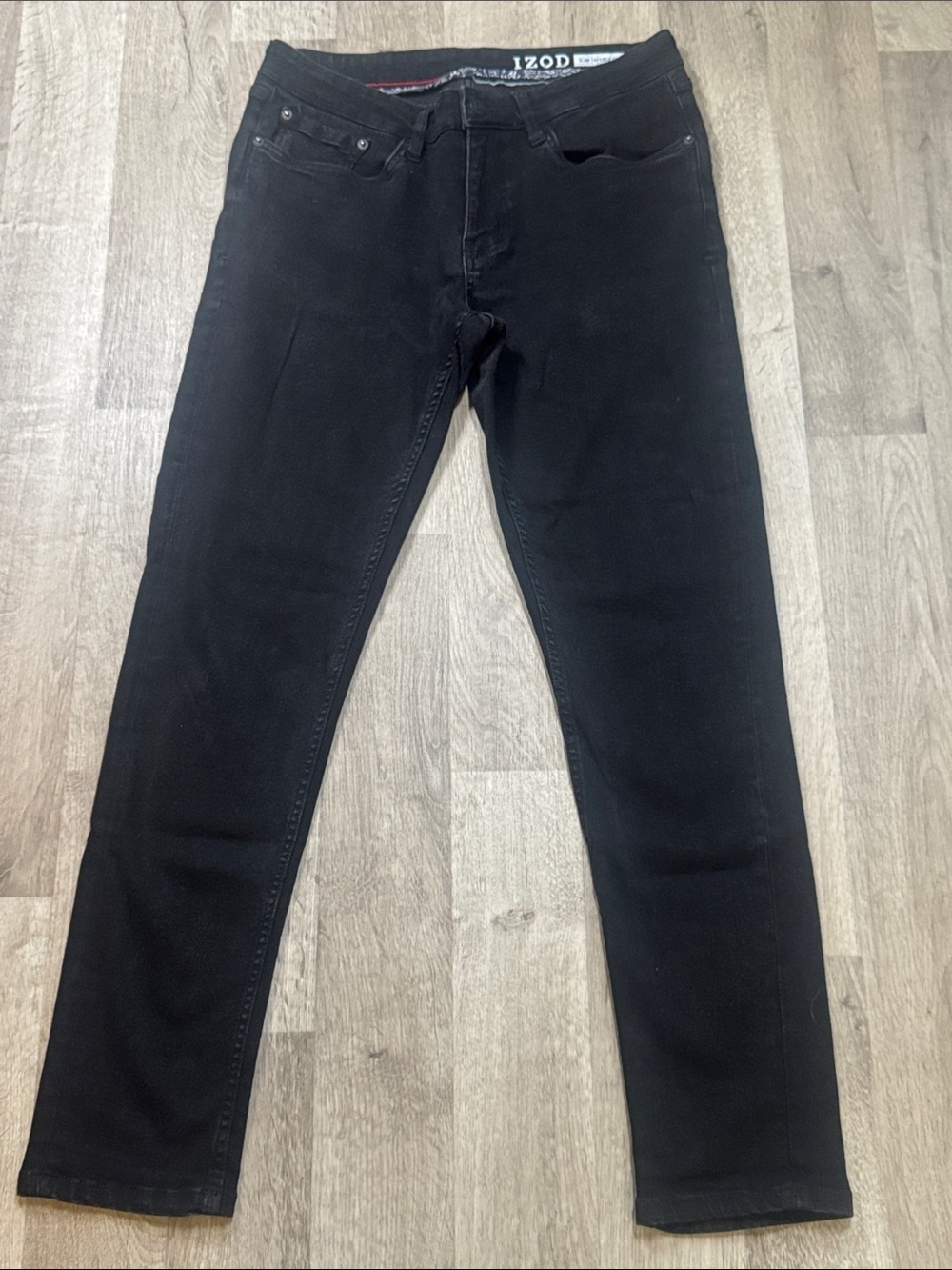 Izod Men's Black Slim Taper Fit Jeans 32x30
